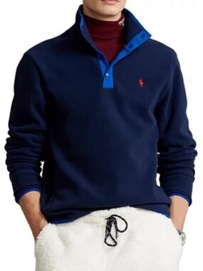 NEW Polo Ralph Lauren Fleece Mock Neck Pullover Sz XL